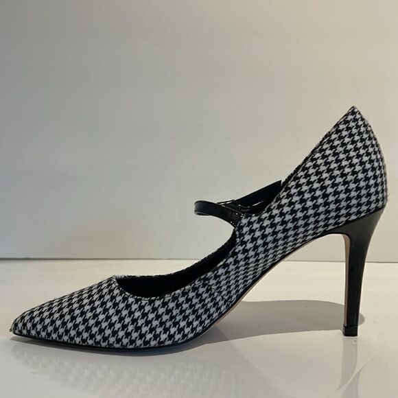 Marc Fisher Black/White Houndstooth Heel Pumps Shoes Size 9 - Picture 4 of 14